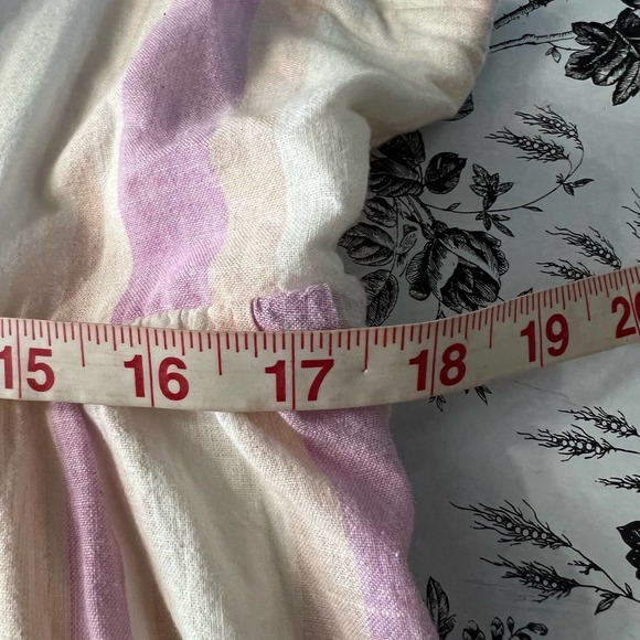 Torrid Linen Cotton Blend Midi Dress Striped Front Button with Pockets, - Picture 6 of 16